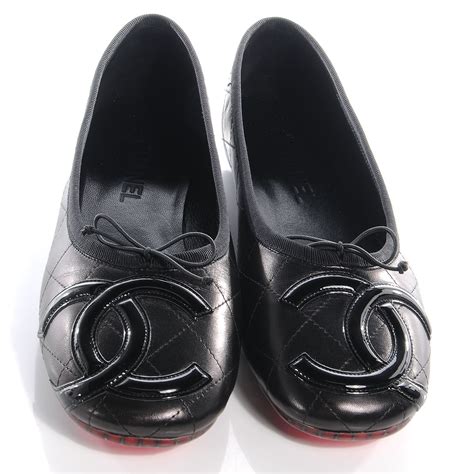 chanel quilted leather flats|Chanel ballet flats size 41.